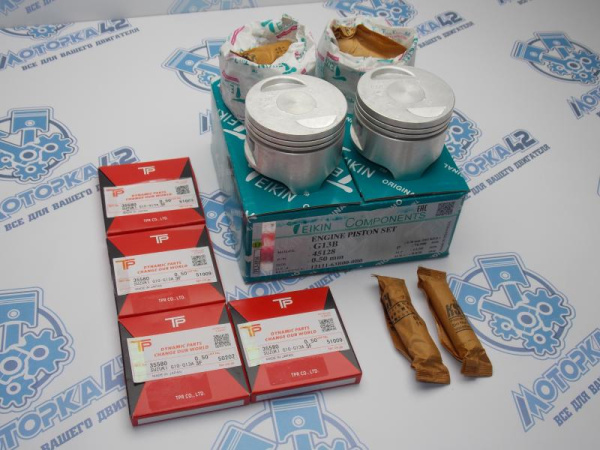Поршни + кольца к-кт 4шт ремонт +0,50 SUZUKI G13B 8кл