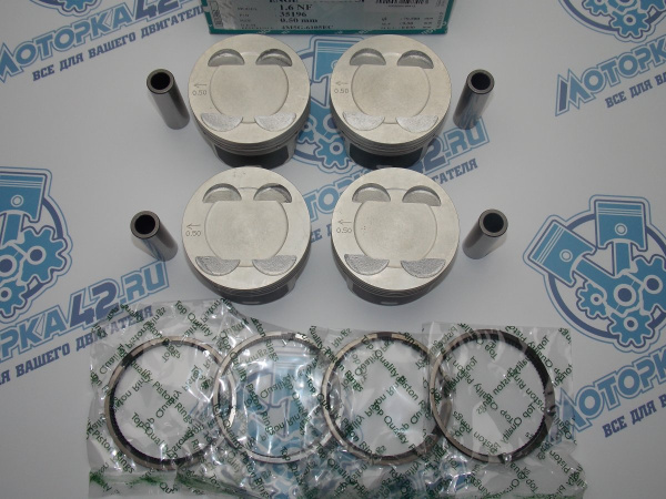 Поршни + кольца к-кт 4шт ремонт +0,50 FORD Focus 115л.с.