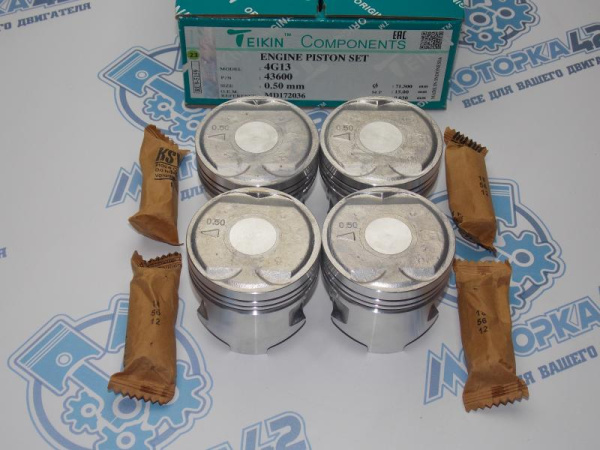 Поршни TEIKIN к-кт 4шт ремонт +0,50 MMC 4G13 II