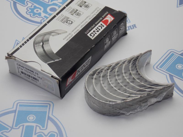 Вкладыши шатунные KING ремонт +0,75 TOYOTA 3RZ-FE, 1RZ