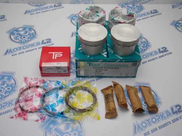 Поршни + кольца к-кт 4шт ремонт +0,25 GM F14D3