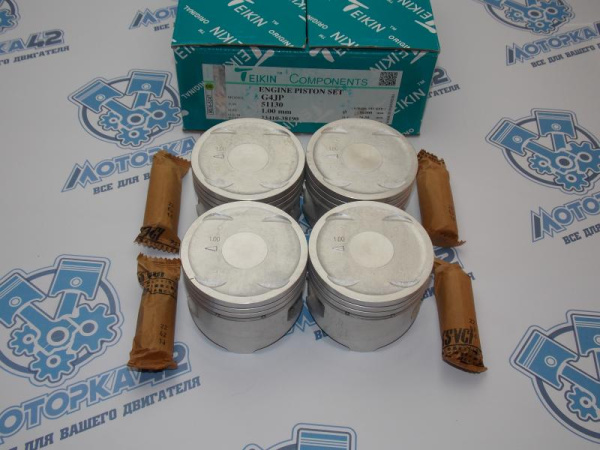 Поршни TEIKIN к-кт 4шт ремонт +1,00 HYUNDAI G4JP