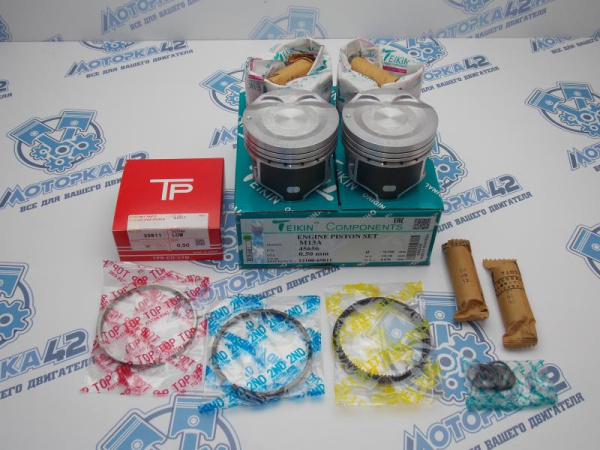 Поршни + кольца к-кт 4шт ремонт +0,50 SUZUKI M13A