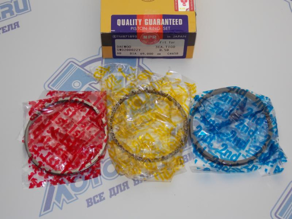 Кольца поршневые NPR ремонт +0,50 F8C MATIZ