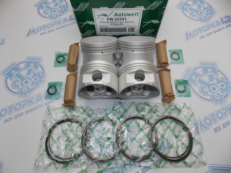 Поршни + кольца AW 4шт ремонт +0,50 NISSAN GA16