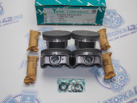 Поршни TEIKIN к-кт 4шт ремонт +0,25 GM F18D4 / Z18XER