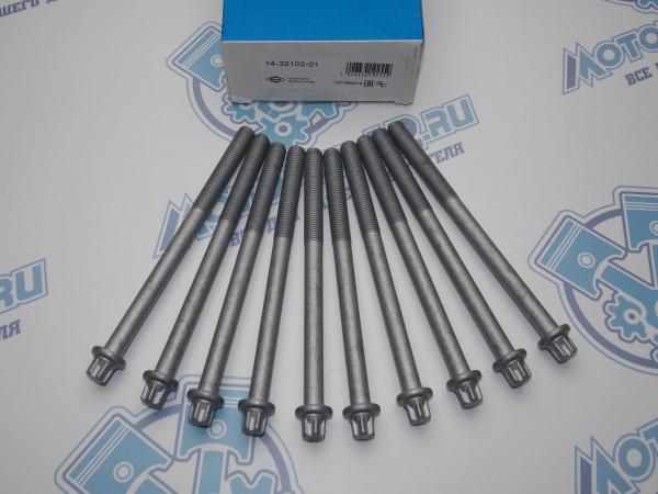 Комплект болтов ГБЦ 10шт Nexia, Lanos SOHC