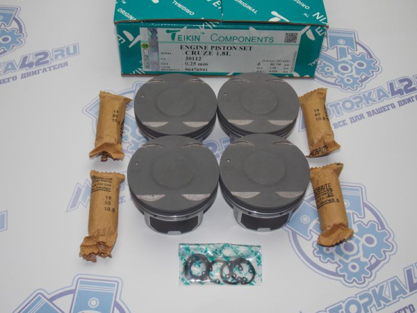 Поршни TEIKIN к-кт 4шт ремонт +0,25 GM F18D4 / Z18XER