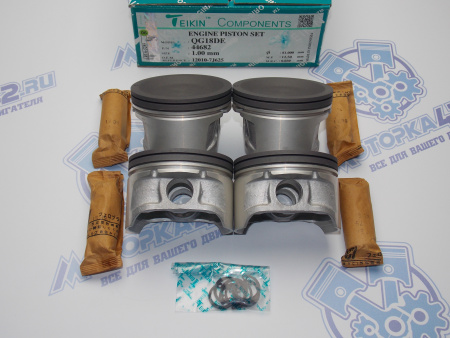 Поршни + кольца к-кт 4шт ремонт +1,00 NISSAN QG18DE