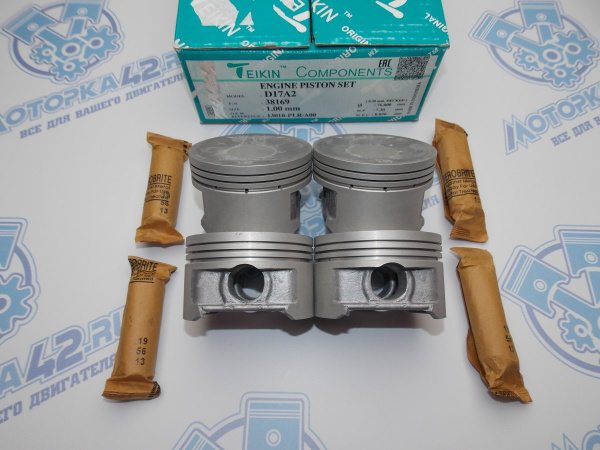 Поршни TEIKIN к-кт 4шт ремонт +1,00 HONDA D17A