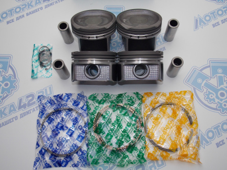 Поршни + кольца 4шт ремонт Geely Emgrand 1,5 JLY-4G15, JL4G15D