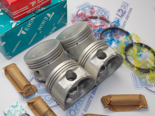 Поршни + кольца 4шт ремонт +1,00 NISSAN QG16DE