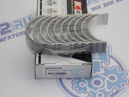 Вкладыши коренные стандарт RENAULT K4J, K4M, K7M