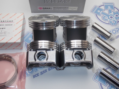 Поршни + кольца 4шт стандарт Chery Tiggo 1.6 без стопоров