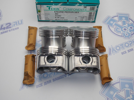 Поршни + кольца 4шт ремонт +0,50 KIA A5D