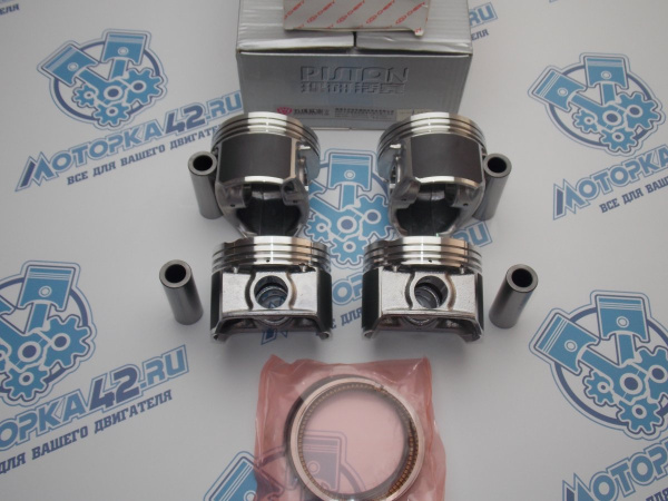 Поршни + кольца 4шт ремонт +0,50 Chery Tiggo 1.6 без стопоров