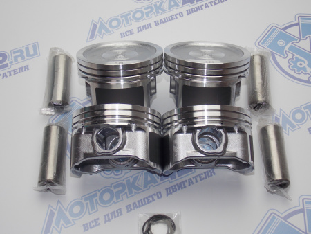 Поршни + кольца 4шт ремонт +0,25 Chery Tiggo 2.0 со стопорами