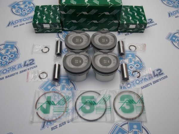 Поршни + кольца к-кт 4шт ремонт +0,50 LIFAN X60, Solano / Geely Emgrand EC7