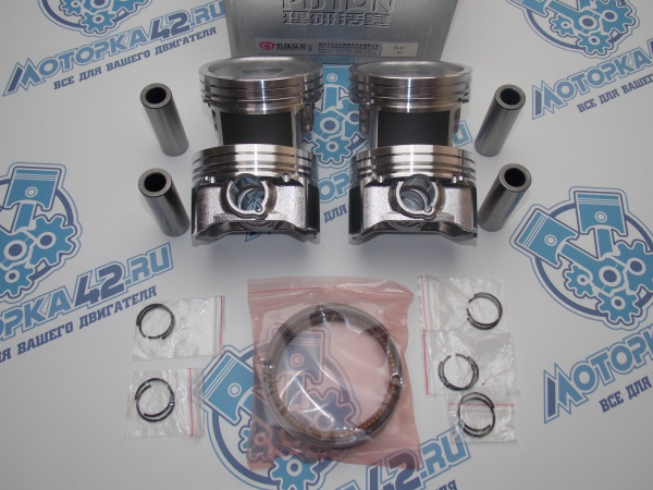 Поршни + кольца 4шт ремонт +0,50 Chery Tiggo 2.0 со стопорами