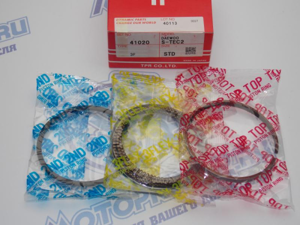 Кольца поршневые TPR стандарт B12D1 Aveo 