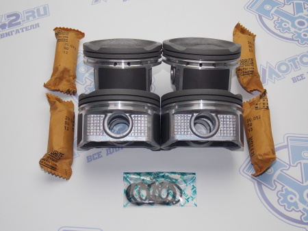 Поршни + кольца 4шт ремонт +0,75 LIFAN X60, Solano 1.8