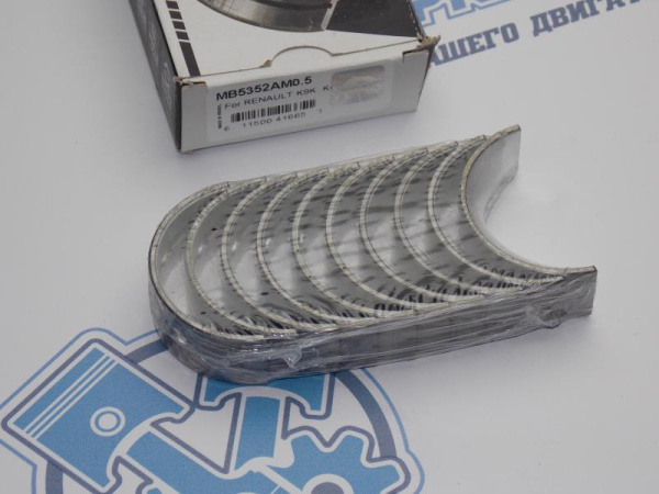 Вкладыши коренные ремонт +0,50 RENAULT K4J, K4M, K7M