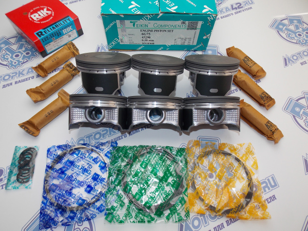 Поршни + кольца к-кт 6шт ремонт +0,50 MMC 6G75