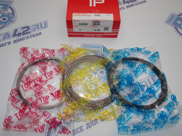 Кольца поршневые TPR ремонт +0,50 SR20DE 98-