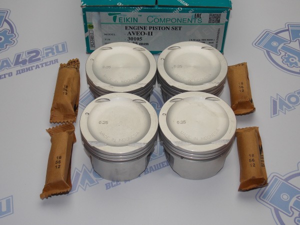 Поршни + кольца к-кт 4шт ремонт +0,25 GM F16D3