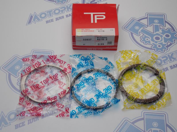 Кольца поршневые TPR ремонт +0,25 MMC 4G18, 4G16
