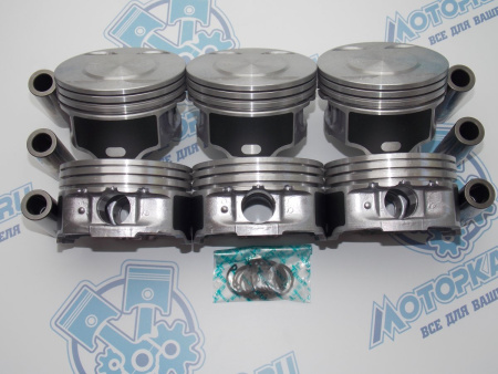 Поршни + кольца к-кт 6шт ремонт +0,50 MAZDA AJ-DE