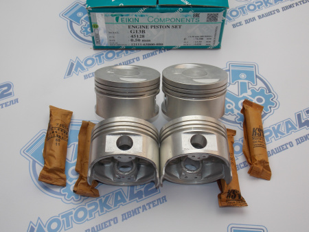 Поршни + кольца к-кт 4шт ремонт +0,50 SUZUKI G13B 8кл
