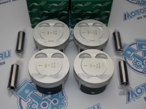 Поршни AW к-кт 4шт ремонт +0,50 FORD Focus 115л.с.