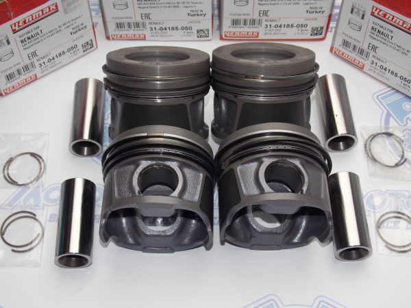Поршни к-кт 4шт ремонт +0,50 RENAULT K9K 774 / 782 / 808 / 834 / 836 / 884 / 892