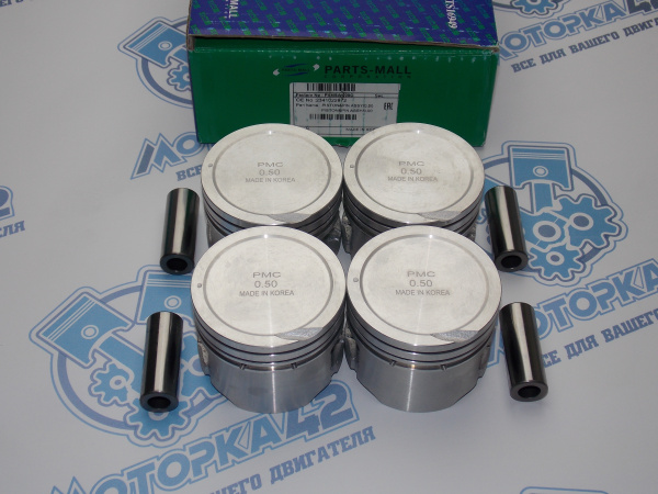 Поршни + кольца к-кт 4шт ремонт +0,50 G4EA / G4EH Hyundai 1.3