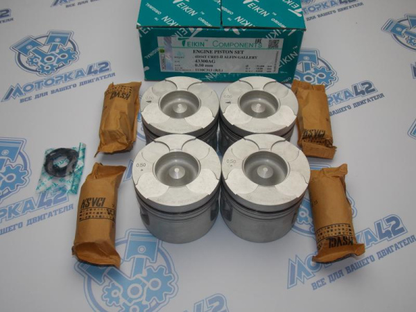 Поршни TEIKIN к-кт 4шт ремонт +0,50 MMC 4D56T