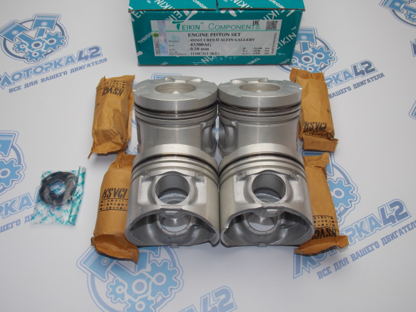 Поршни TEIKIN к-кт 4шт ремонт +0,50 MMC 4D56T