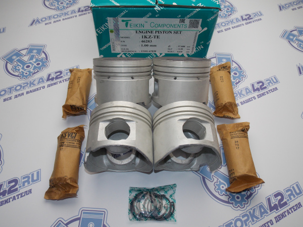 Поршни TEIKIN к-кт 4шт ремонт +1,00 TOYOTA 1KZ-TE