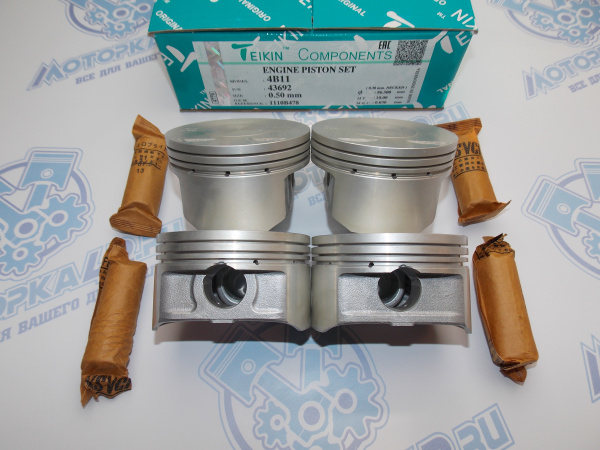 Поршни TEIKIN к-кт 4шт ремонт +0,50 MMC 4B10, 4B11