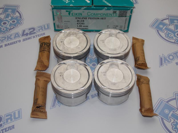 Поршни TEIKIN к-кт 4шт ремонт +1,00 MMC 4G18, 4G16
