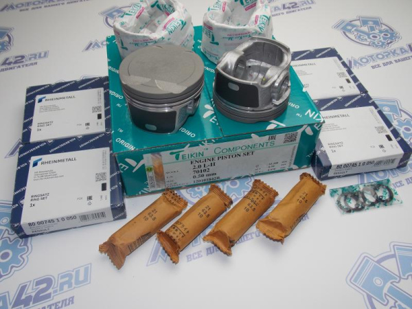 Поршни + кольца 4шт ремонт +0,50 RENAULT F4R 400