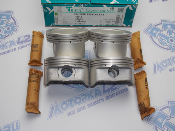 Поршни TEIKIN к-кт 4шт ремонт +1.00мм MMC 4B12