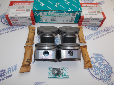 Поршни + кольца 4шт ремонт +0,50 VAG AEB II