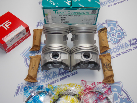Поршни + кольца 4шт ремонт +1,00 MMC 4G15 12V