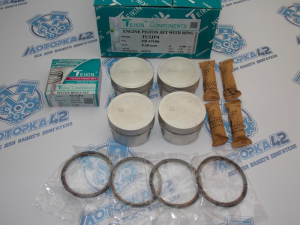 Поршни + кольца TEIKIN к-кт ремонт +0,50 TU5JP4 PEUGEOT