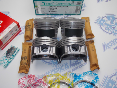 Поршни + кольца 4шт ремонт +0,50 SUZUKI M15A