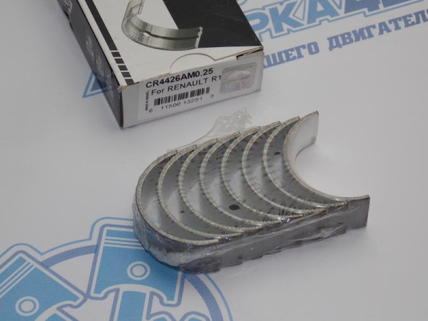 Вкладыши шатунные ремонт +0,25 RENAULT K4J, K7J