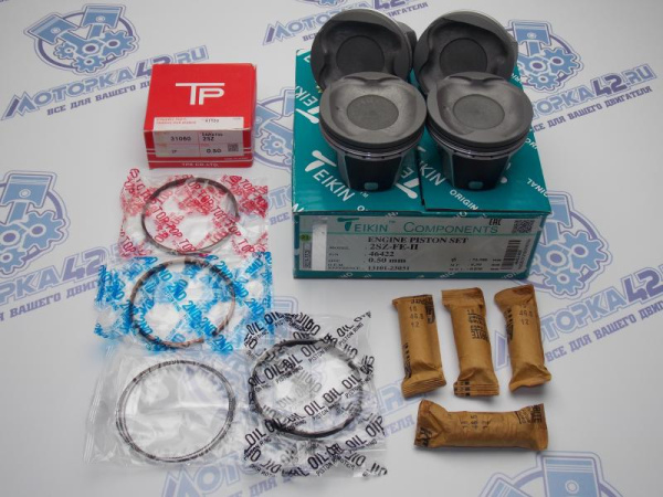 Поршни + кольца 4шт ремонт +0,50 TOYOTA 2SZ-FE II
