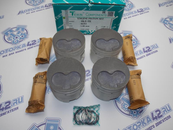 Поршни TEIKIN к-кт 4шт ремонт +1,00 TOYOTA 1KZ-TE