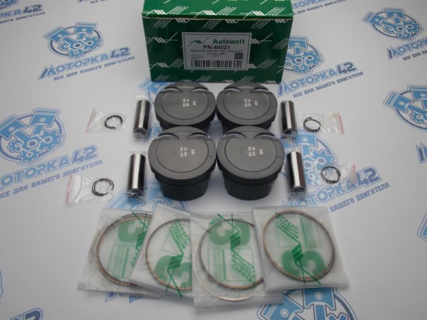 Поршни + кольца AW 4шт ремонт +0,50 Ssang Yong G20D, G20DF